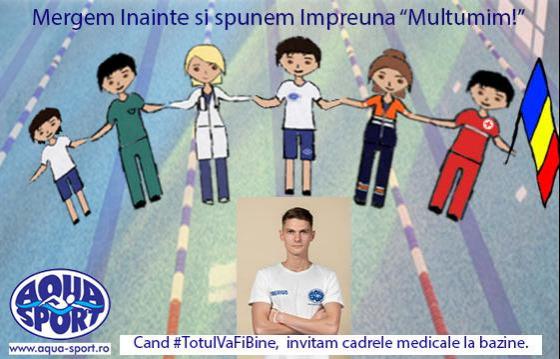 Imi daruiesc pasiunea pentru fotografie pentru a strange ore de inot @Aqua Sport pentru cadrele medicale. Impreuna le spunem "Multumim!"