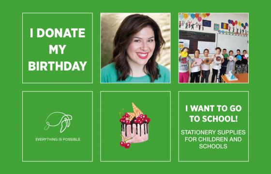 I donate my birthday for education!