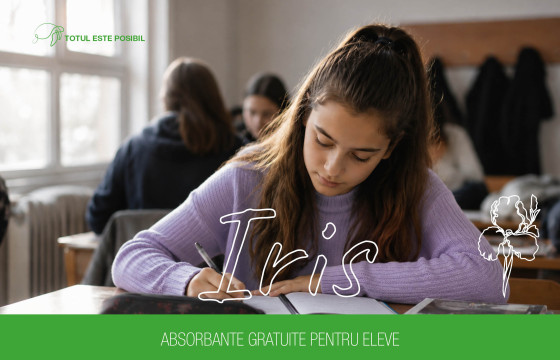 IRIS | absorbante gratuite pentru eleve