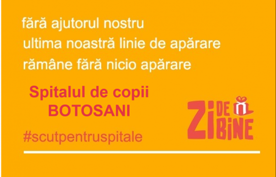 #SCUTPENTRUSPITALE Spitalul de copii BOTOSANI @ Daruieste ziua ta ~ 2020